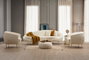 Atelier Del Sofa Eses - Cream Bouclett Sofá de 3 Plazas Crema